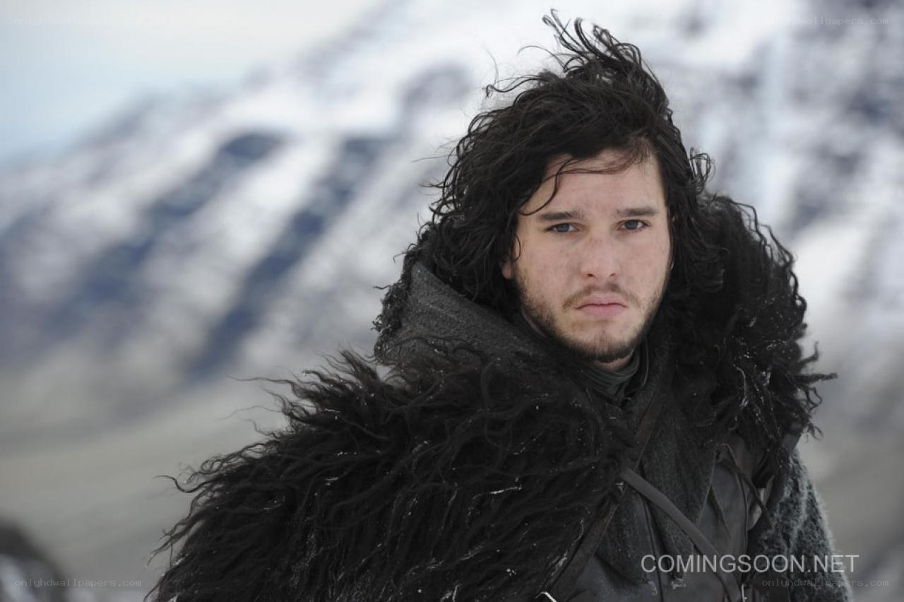 Jon Snow in the snow