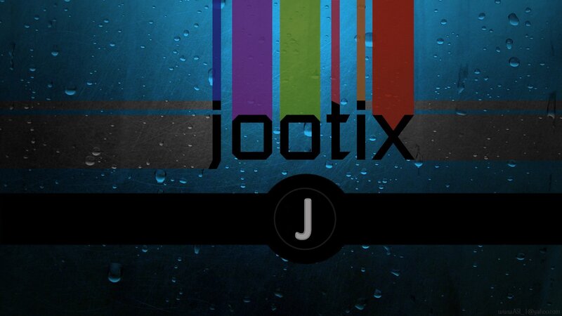 Jootix logo on rainy background
