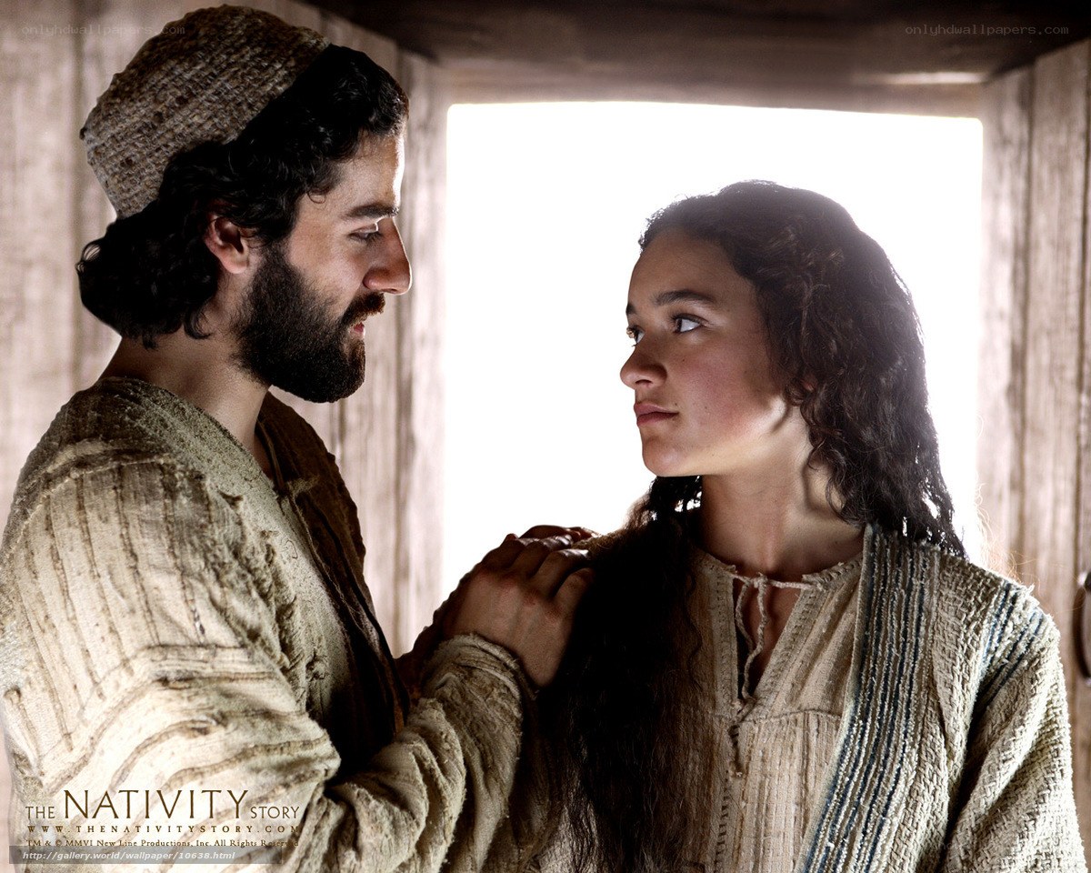 Joseph and Mary in nativity scene