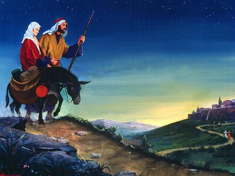 Joseph and Mary on a Donkey