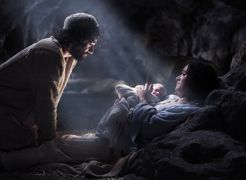 Joseph and Mary with Baby Jesus — Brown