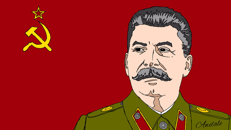 Joseph Stalin Portrait — Red