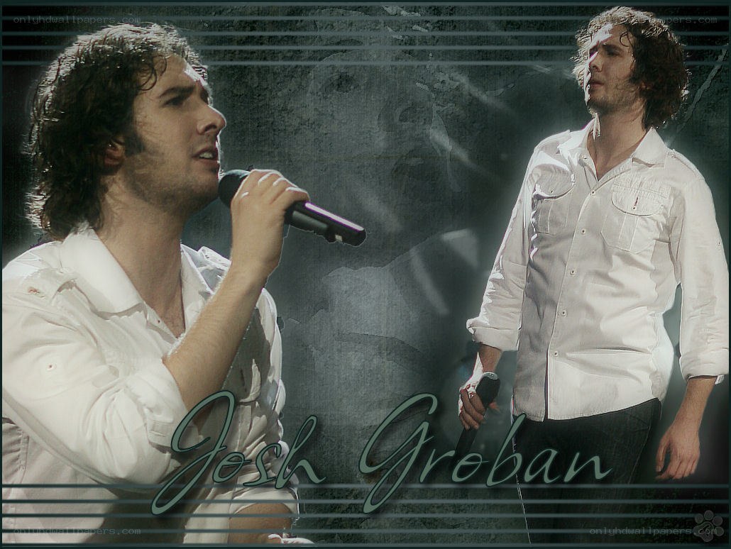 Josh Groban performing on stage