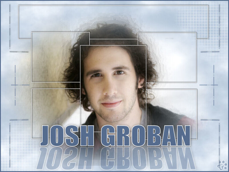 Josh Groban portrait with graphic overlay