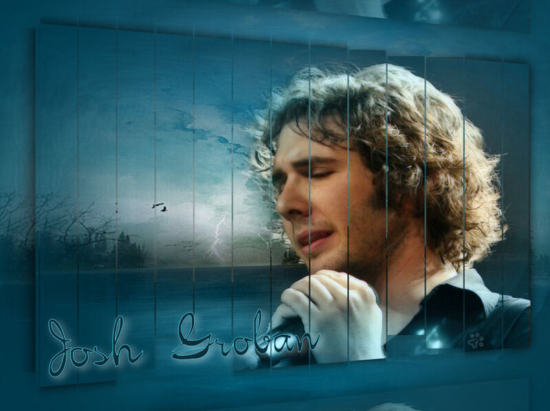 Josh Groban portrait with nature background