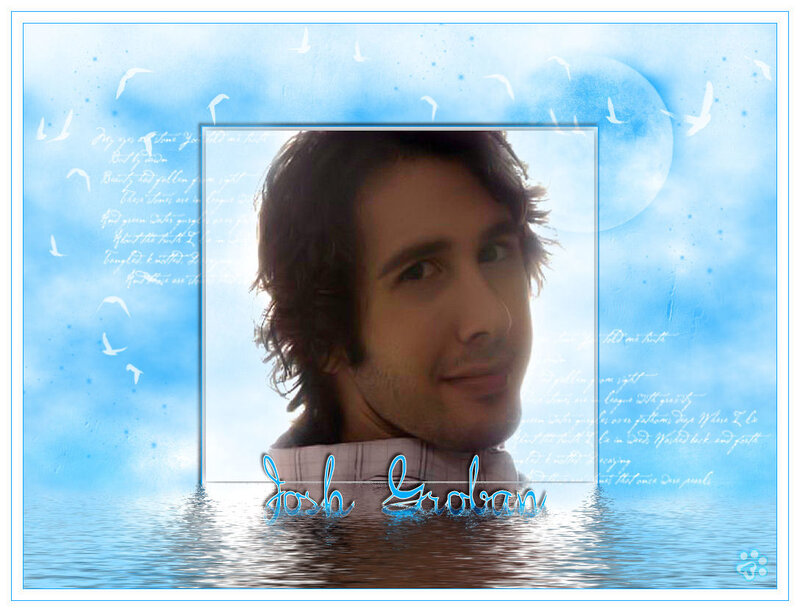 Josh Groban portrait with water and birds