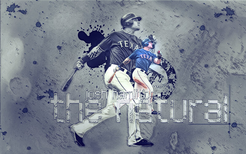 Josh Hamilton baseball artwork
