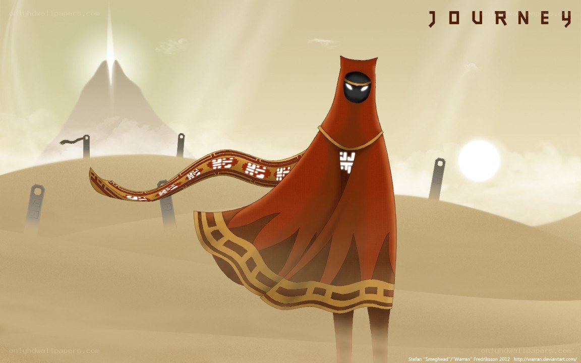 Journey character in desert
