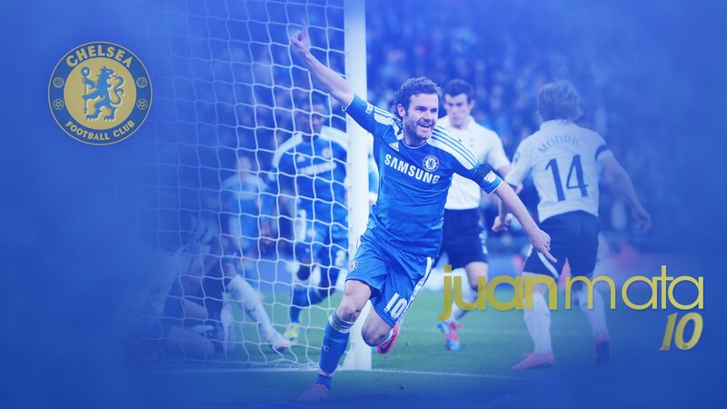 Juan Mata celebrates goal