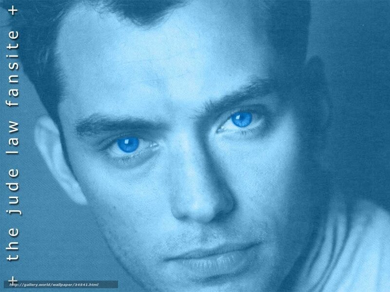 Jude Law portrait with blue filter