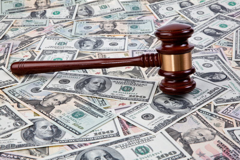 Judge's Gavel on Money
