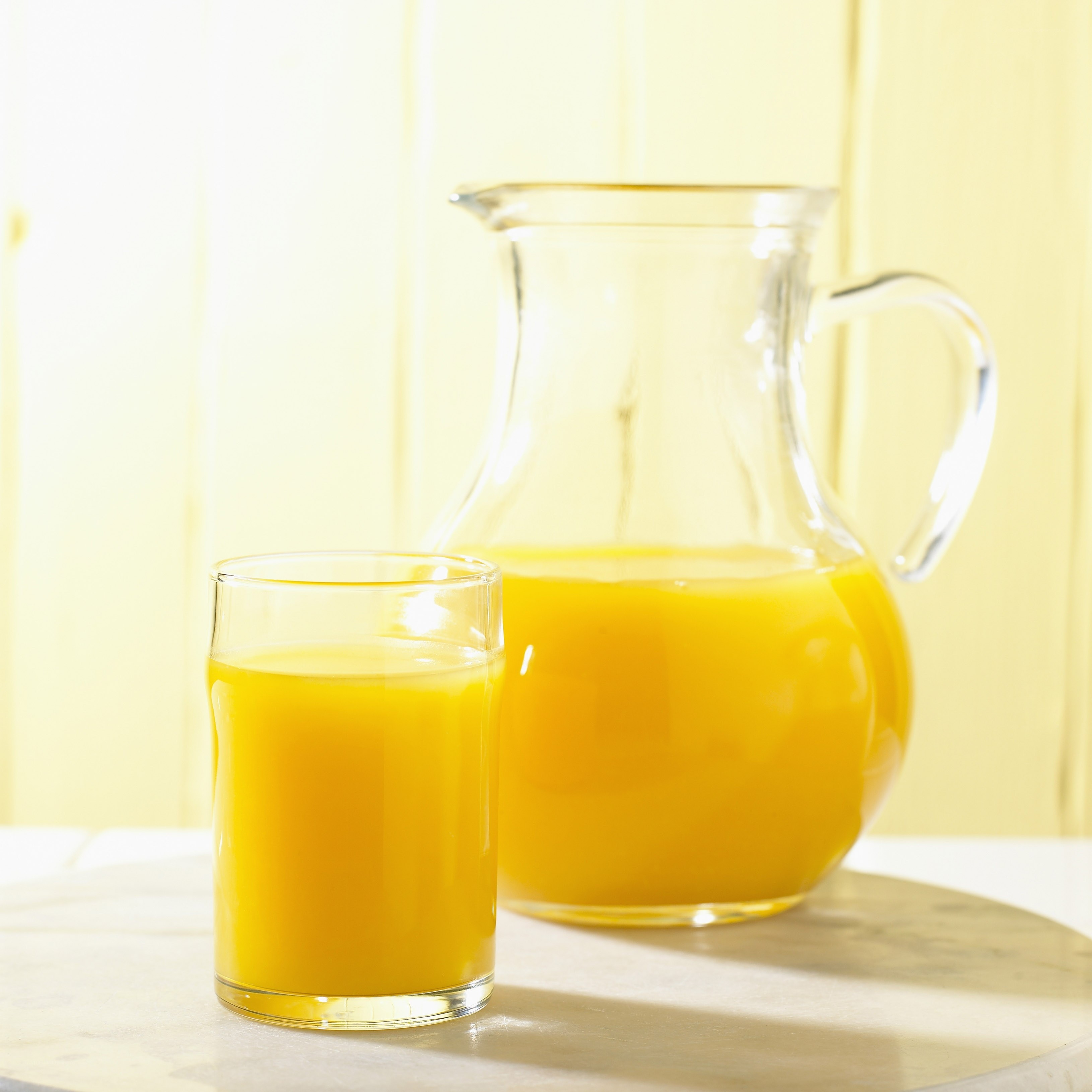 juice in glass and pitcher