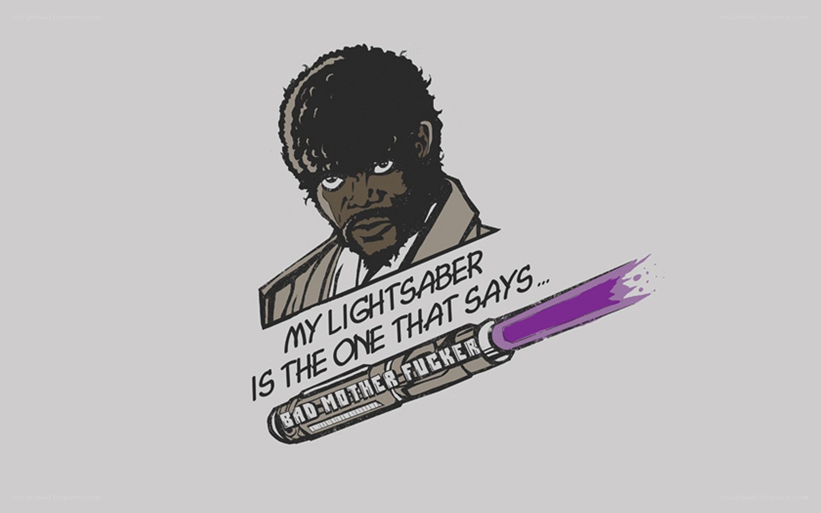 Jules Winnfield with lightsaber