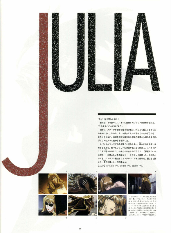Julia character profile page