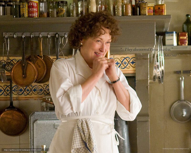 Julia Child in kitchen