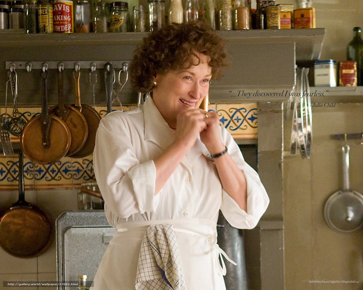 Julia Child in kitchen