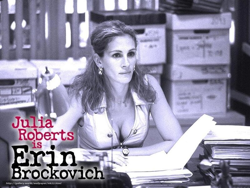 Julia Roberts as Erin Brockovich