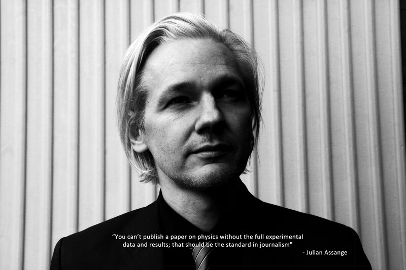 Julian Assange quote portrait