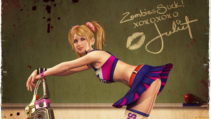 Juliet in a cheerleader outfit