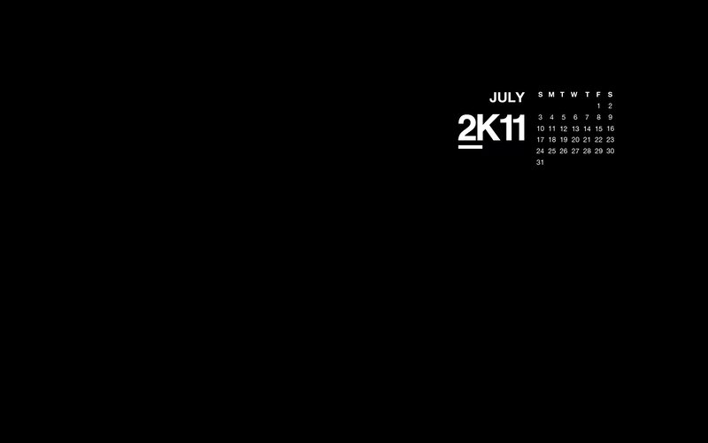 July 2K11 calendar