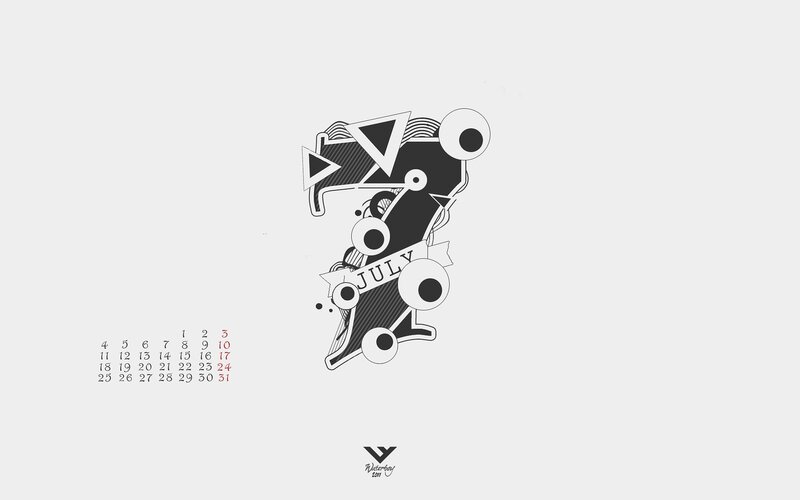 July calendar art