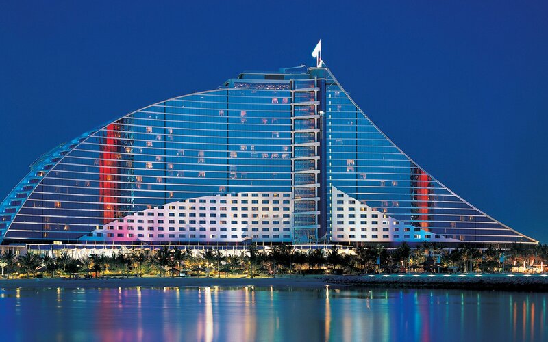 Jumeirah Beach Hotel at night