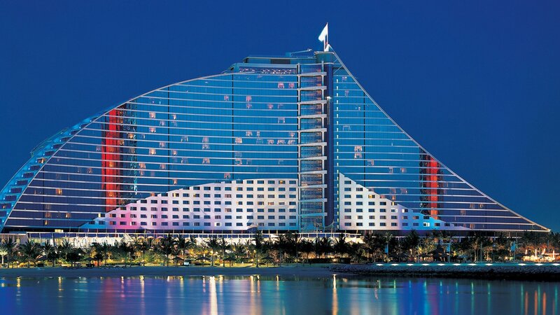 Jumeirah Beach Hotel at night