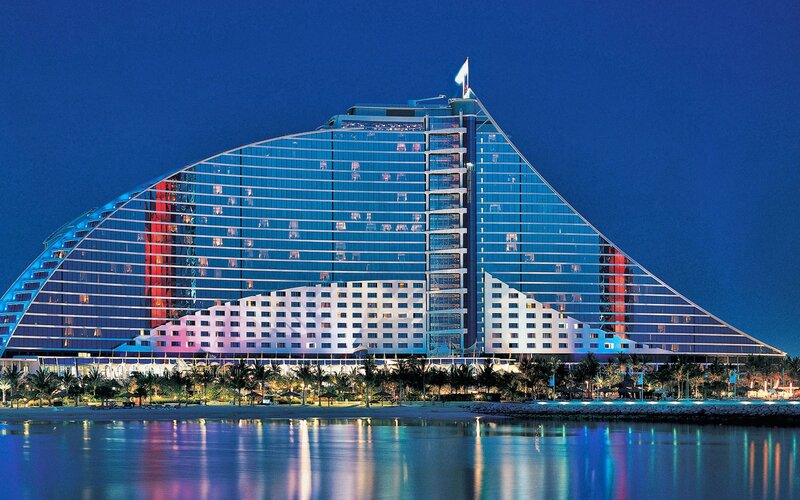 Jumeirah Beach Hotel at night