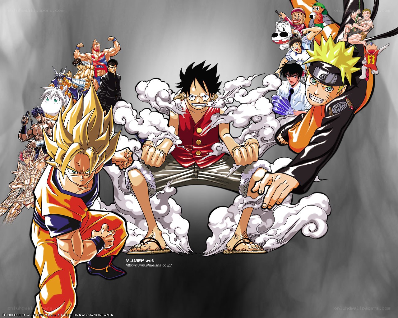 Jump anime characters collage