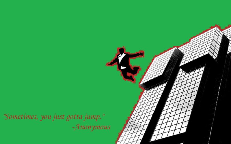 Jumping from a building