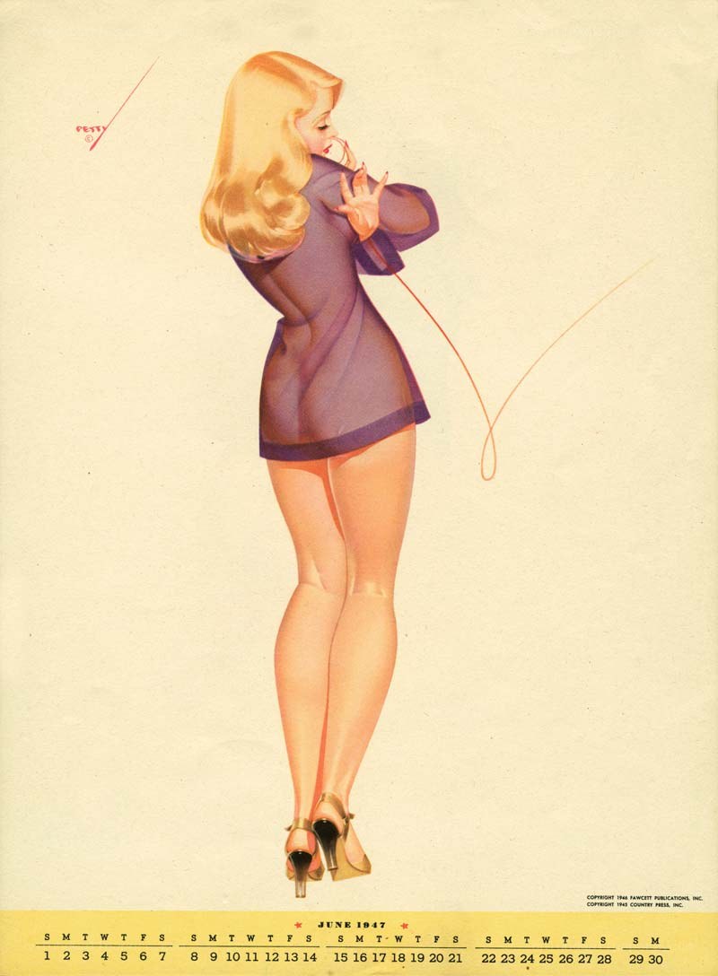 June 1947 calendar pin-up