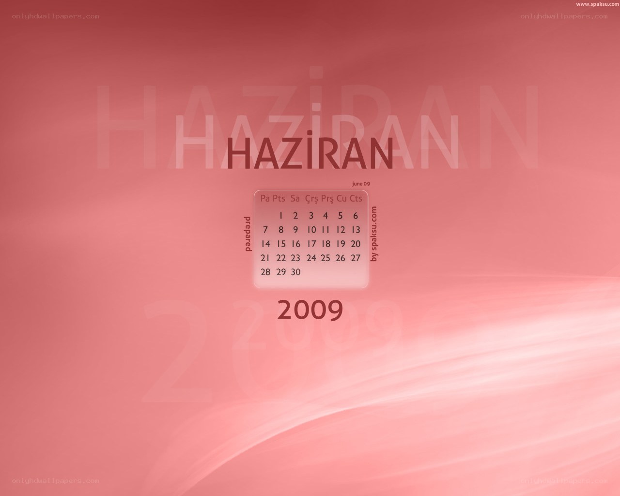 June 2009 calendar wallpaper