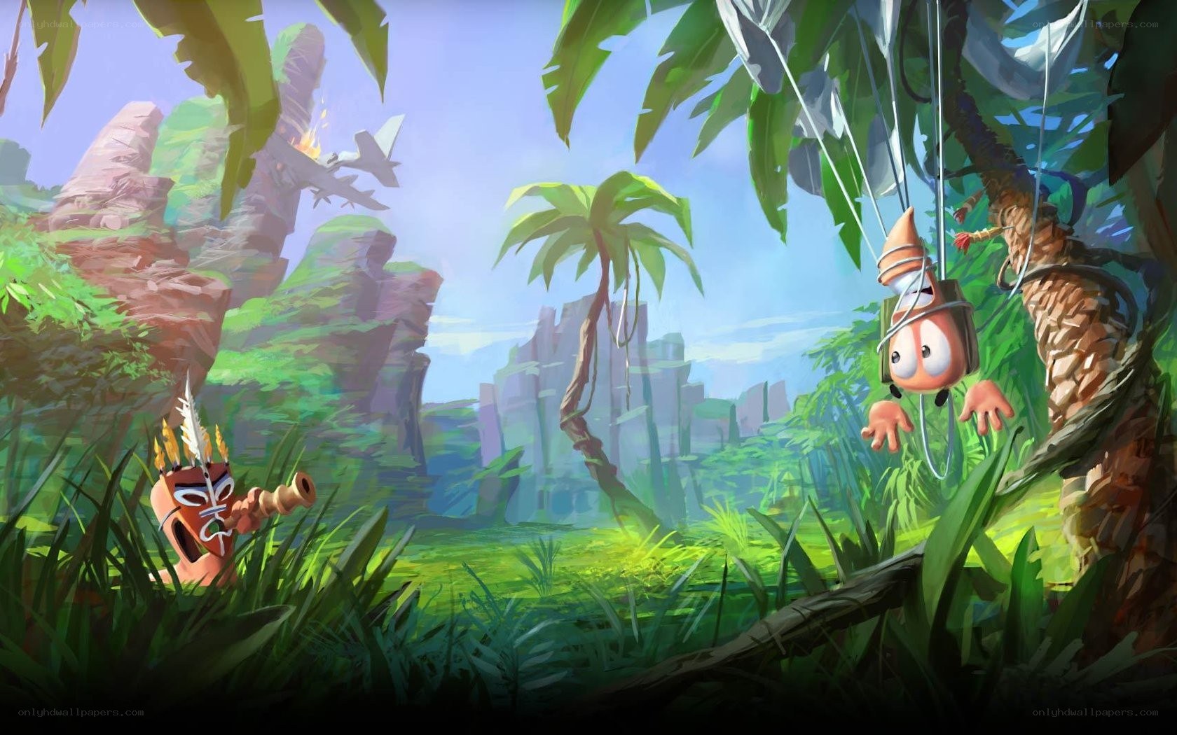jungle adventure scene