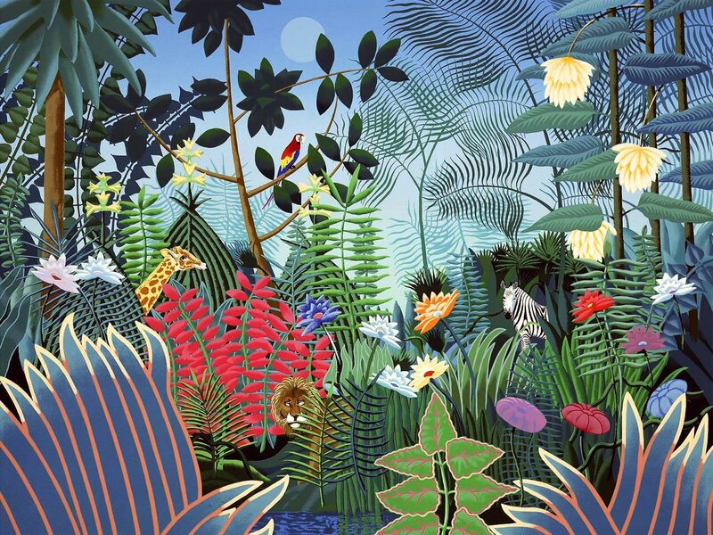 Jungle Animals in Foliage