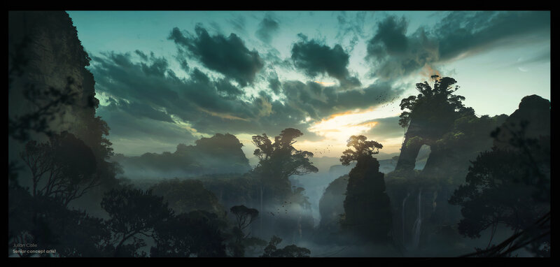 Jungle Landscape at Dawn