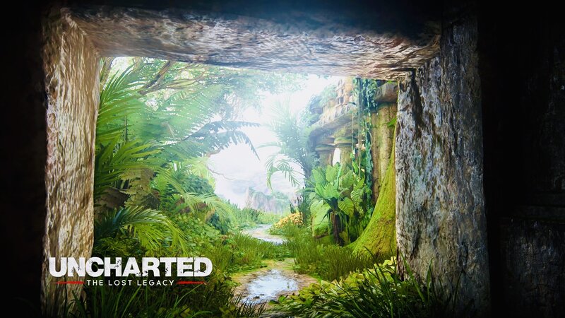 Jungle Path Through Ruins