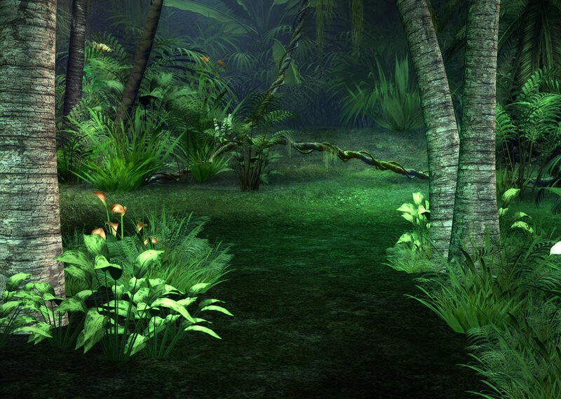 Jungle Path with Plants