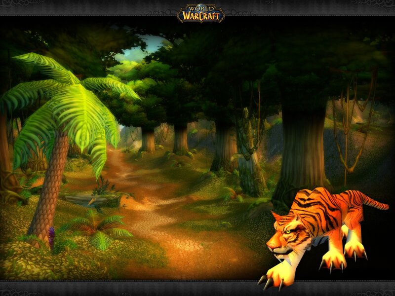 Jungle path with tiger