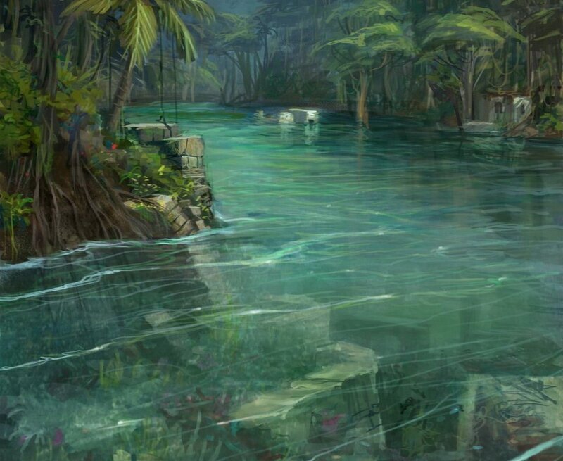 jungle river landscape