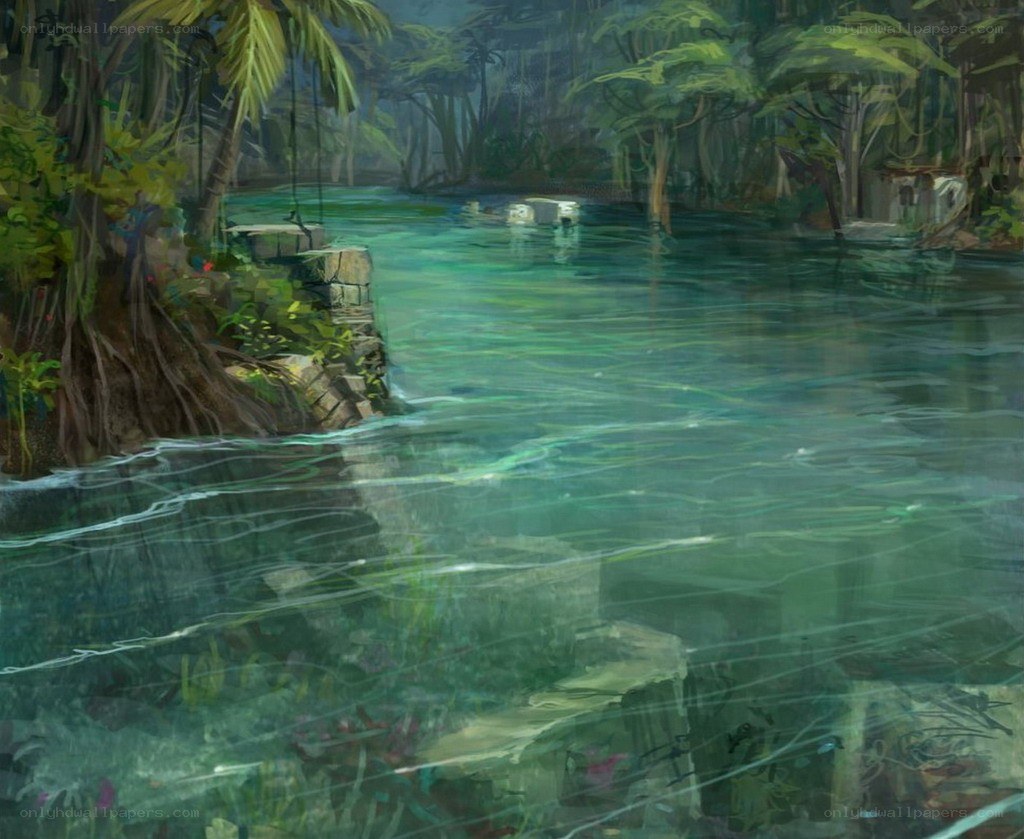jungle river landscape