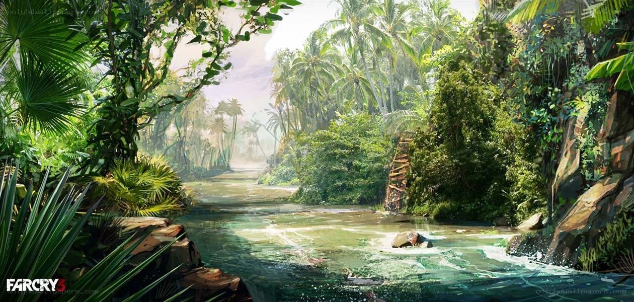 jungle river scene