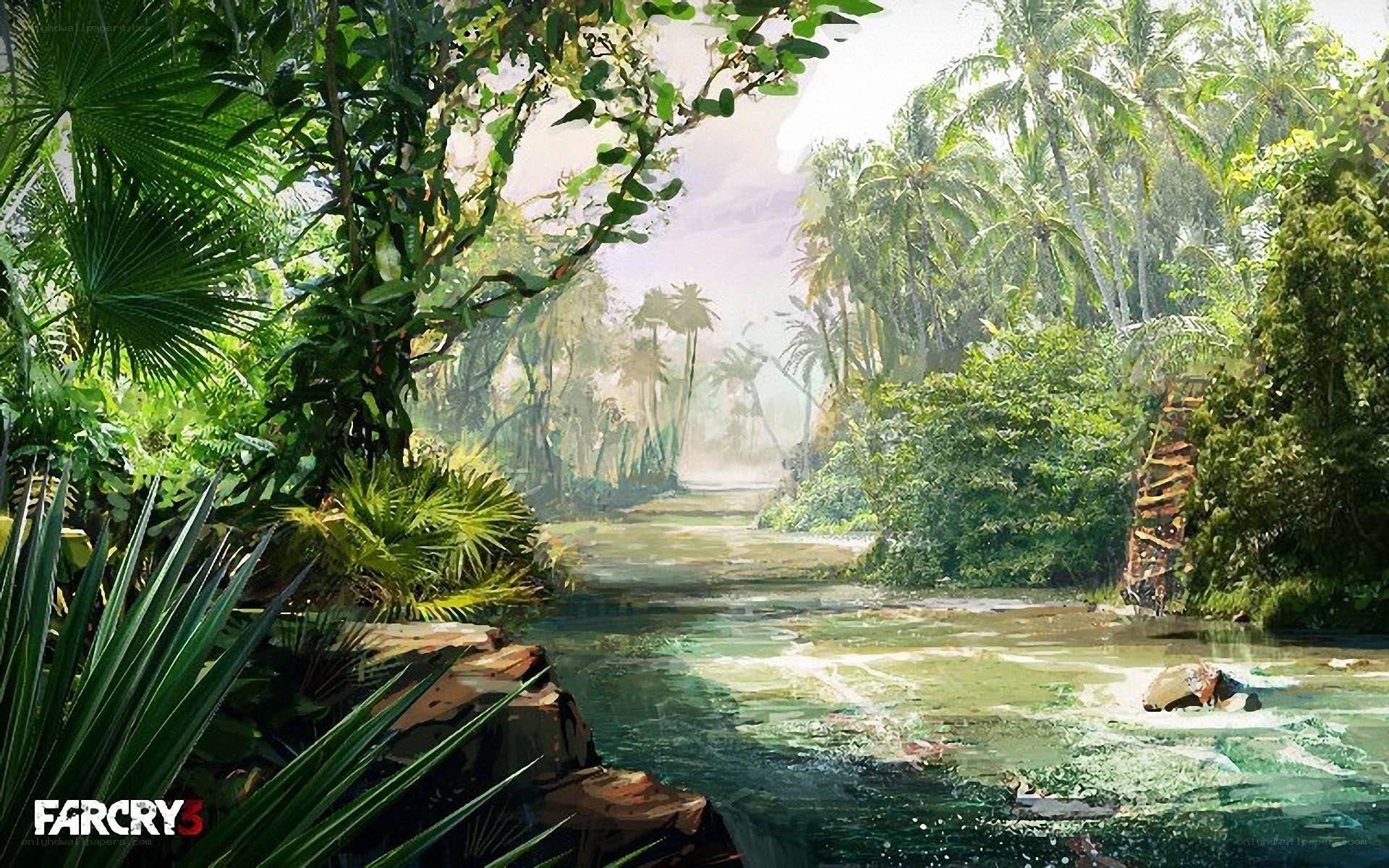 jungle river scene