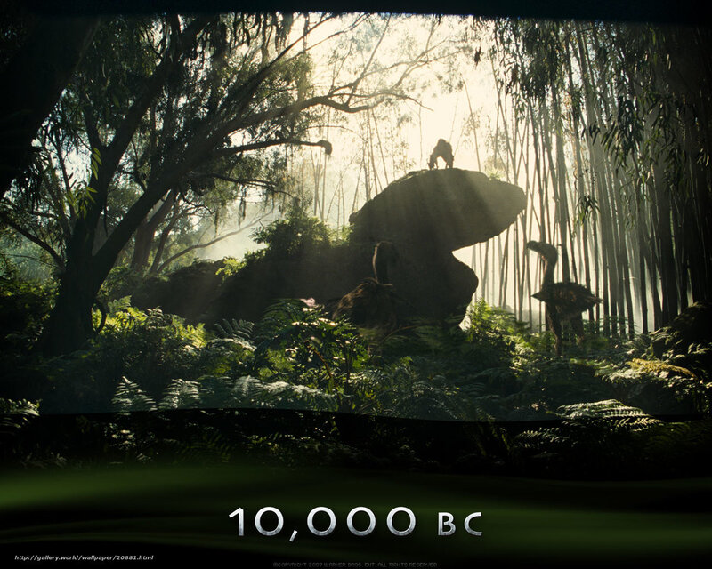 Jungle scene with dinosaurs