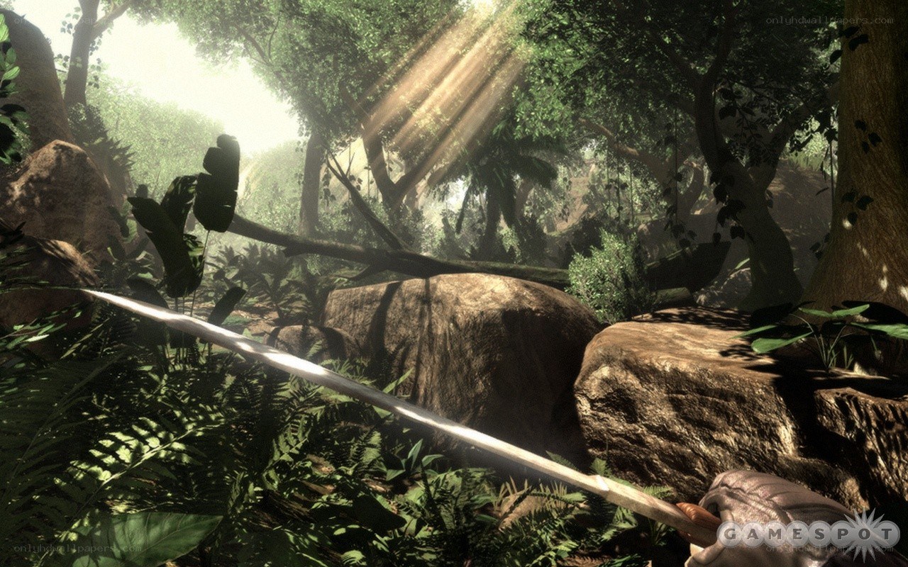 Jungle scene with sword