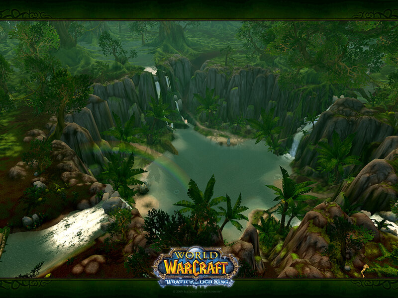 Jungle waterfall landscape