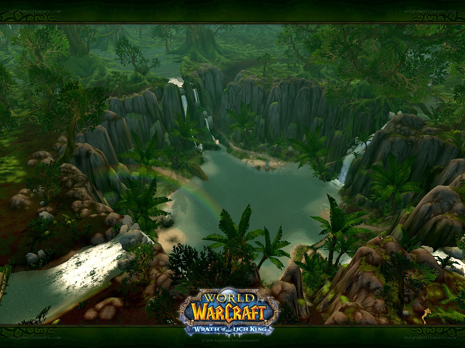 Jungle waterfall landscape