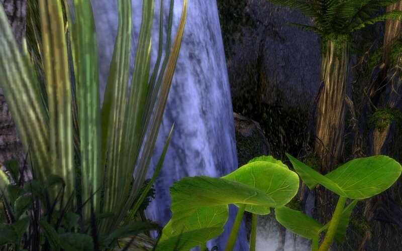 jungle waterfall scene