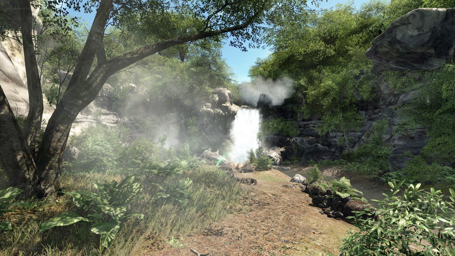 jungle waterfall scene