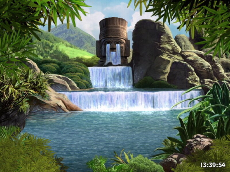 jungle waterfall temple