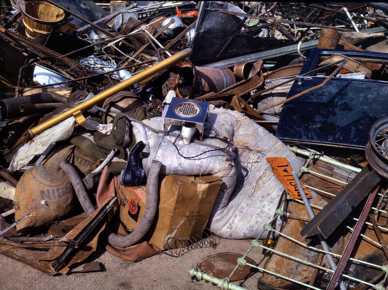 junk pile with discarded items